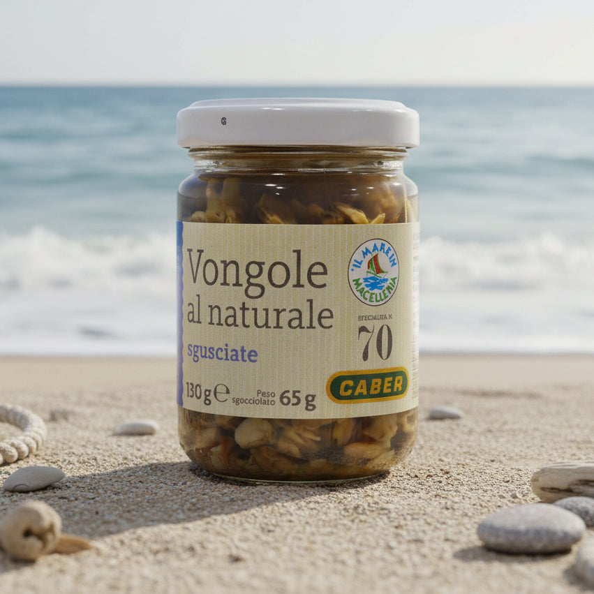 Vongole naturale fără cochilie 130g – Caber (Italia) – BACANIA BEFANA