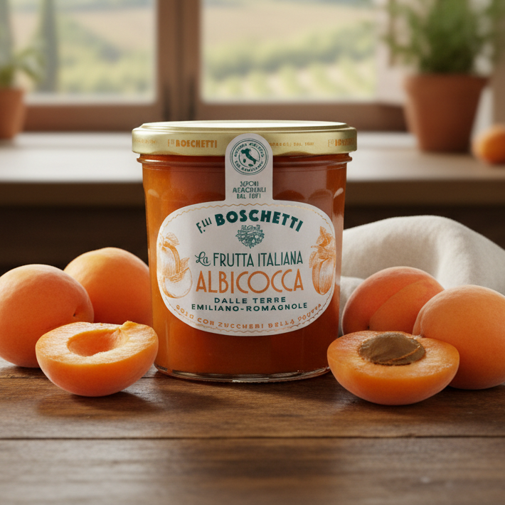 Dulceață de caise cu conținut ridicat de fruct 320 g – Fără conservanți – Fratelli Boschetti