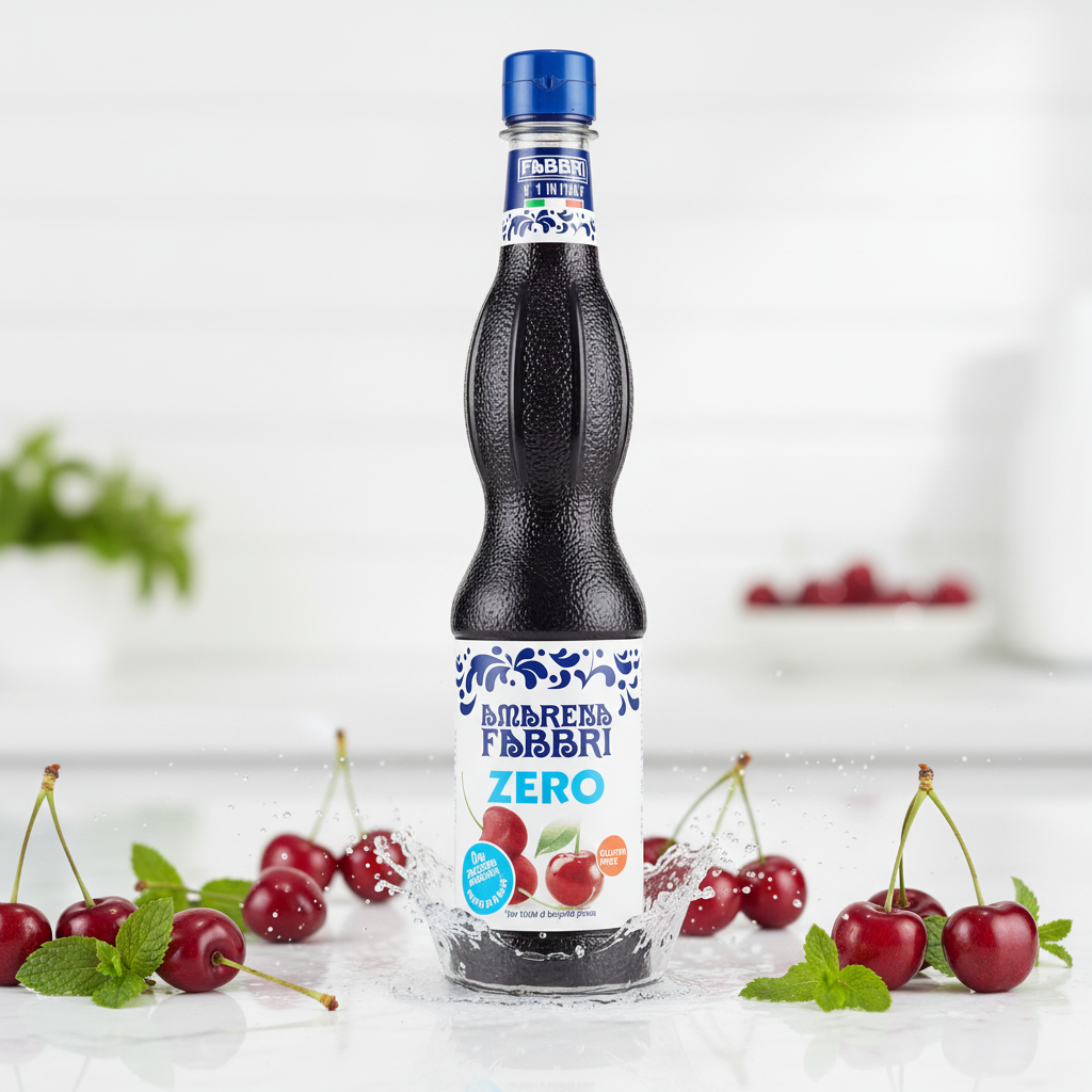 Sirop din Cireșe Amarena Italiene Zero 560ml Fabbri (Fără Zahăr Adăugat, Fara gluten)