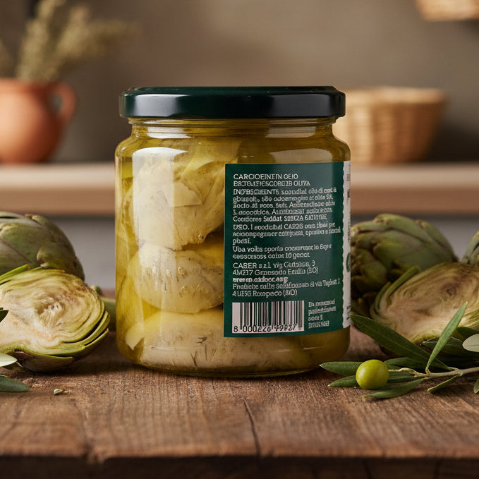 Anghinare în ulei de măsline extravirgin 280g – Caber (Italia)