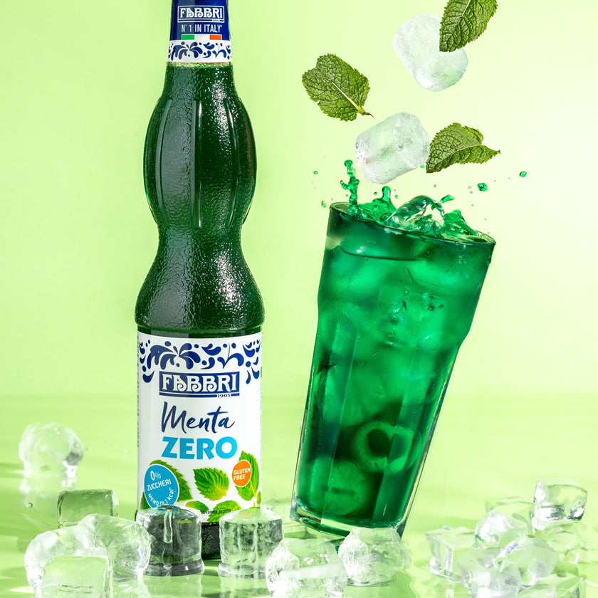 Sirop de Mentă Italian Zero 560 ml Fabbri (Fără Zahăr Adăugat, Fara gluten)