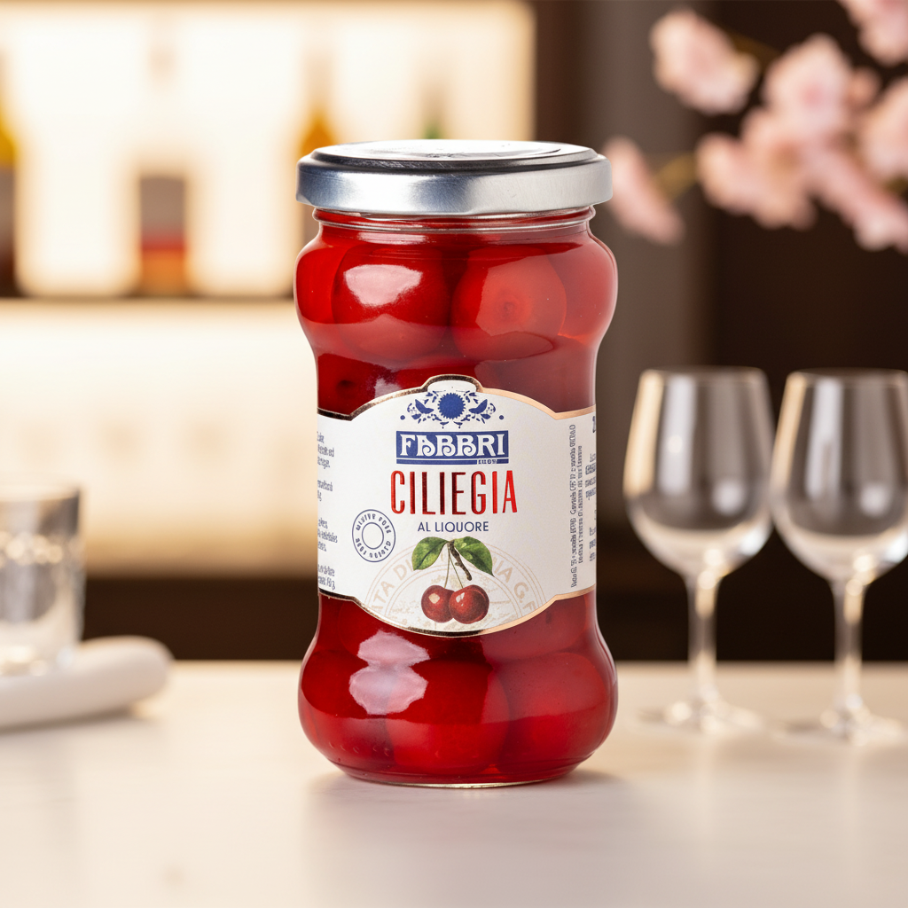 Cireșe în Sirop de Lichior Italian 200 g – Gust Intens Amarena - Fabbri