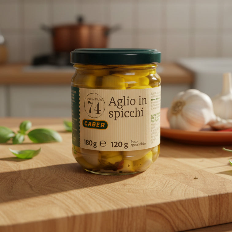 Usturoi în ulei 180g – Caber