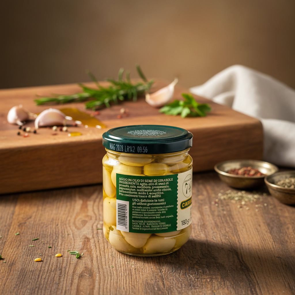 Usturoi în ulei 180g – Caber