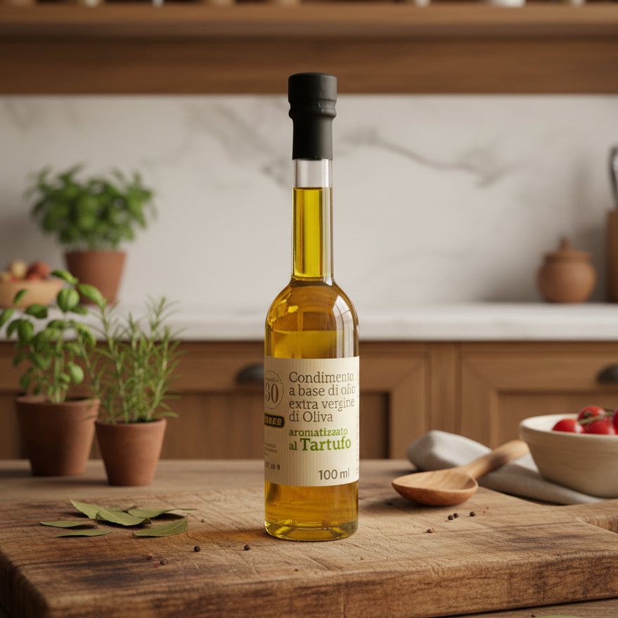 Ulei extravirgin de măsline aromatizat cu trufe 100 ml – Caber