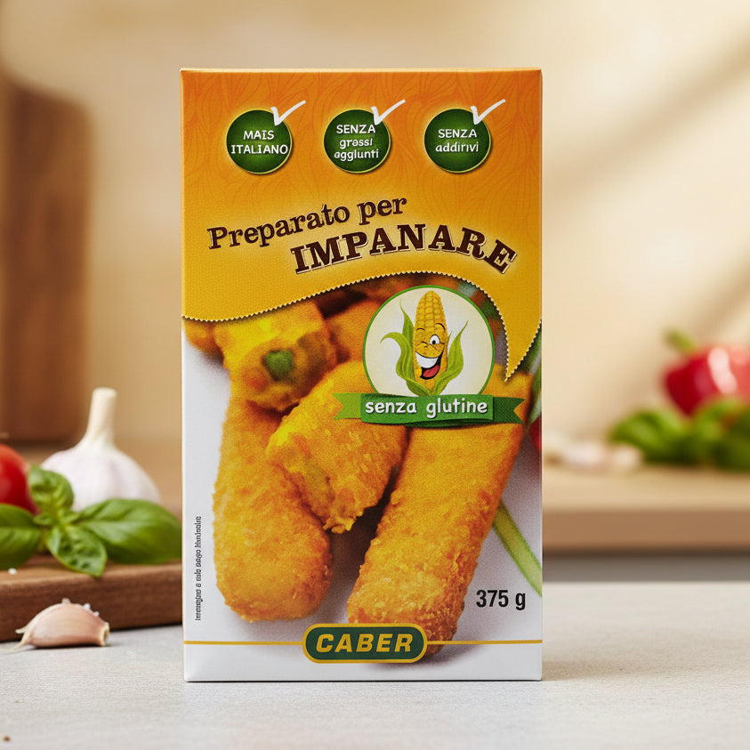 Mix pentru pane Caber 375g – fără gluten, fără aditivi, din porumb italian