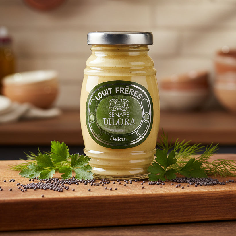 Muștar fin Louit Frères “Senape Dilora Delicata” 130g – Italia