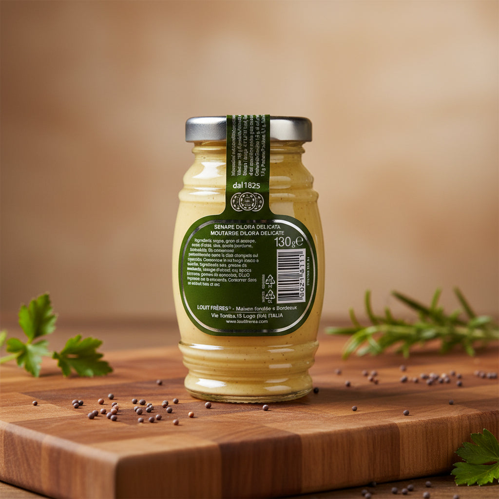Muștar fin Louit Frères “Senape Dilora Delicata” 130g – Italia