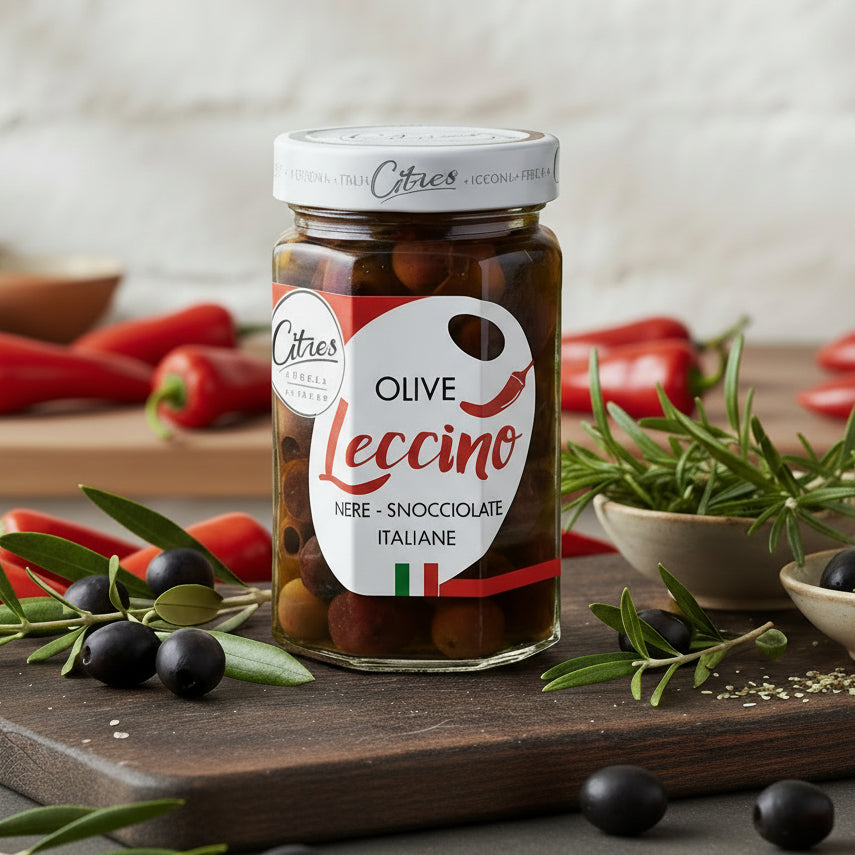 Citres – Măsline negre Leccino picante fără sâmburi 285 g