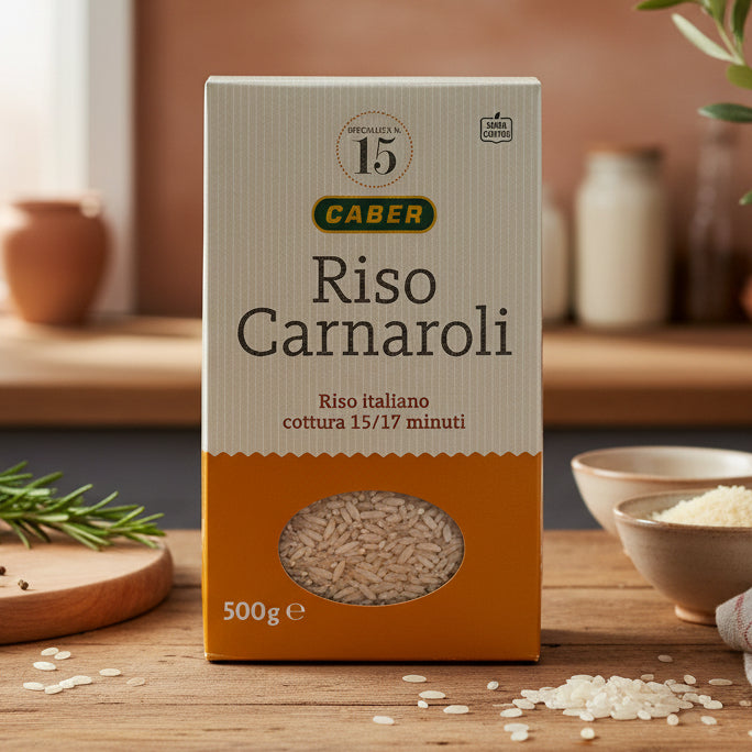 Orez Carnaroli italian Caber 500g – ideal pentru risotto