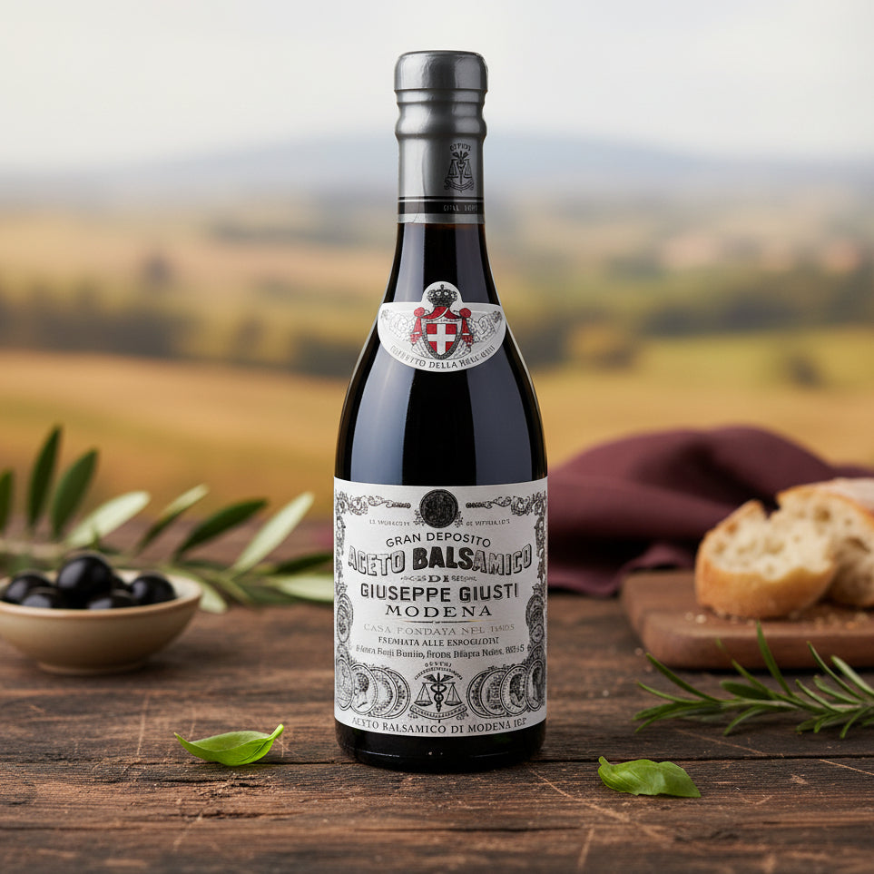 Oțet balsamic de Modena 250ml IGP Giuseppe Giusti “Gran Deposito – Medaglia d’Argento” – Italia