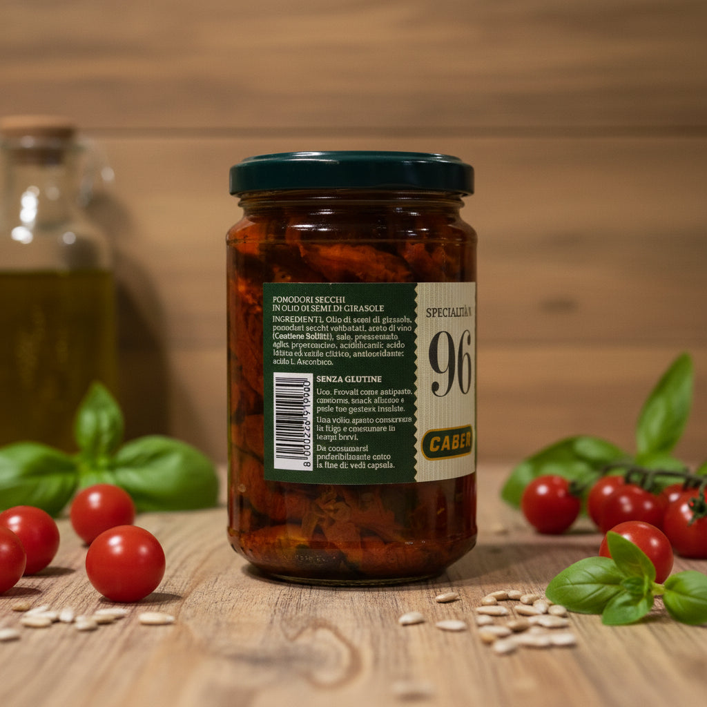 Roșii uscate la soare în ulei 280g – Caber (Italia)