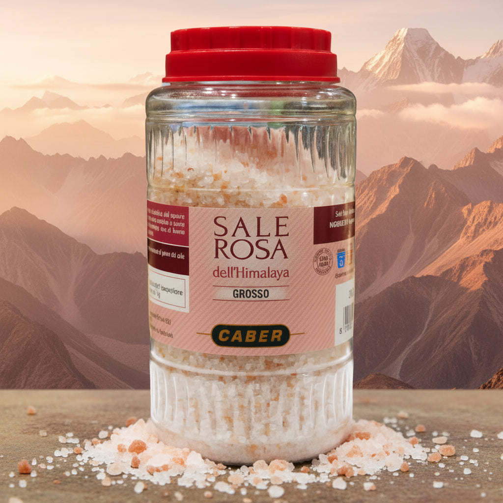 Sare roz de Himalaya grunjoasă Caber 800g – pură, naturală, fără gluten
