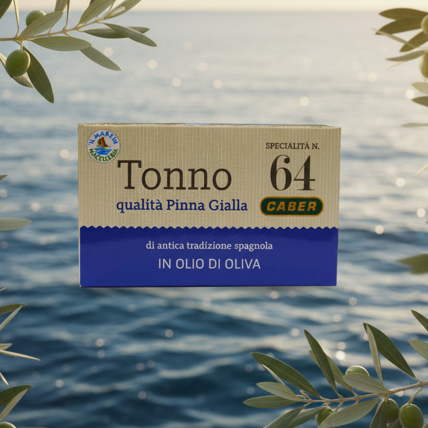Ton în ulei de măsline Pinna Gialla 160g – Caber (Italia)