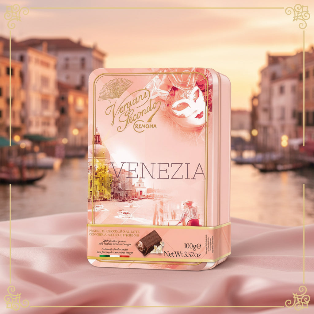 Praline Latta Venezia (Ciocolată cu Lapte, Cremă de Alune și Torrone) - Vergani