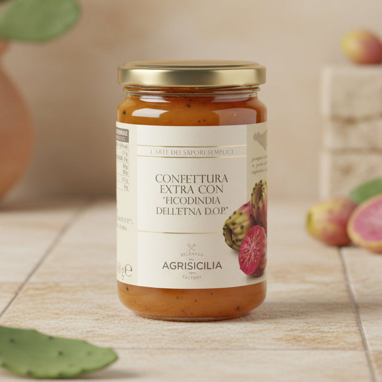 Dulceață Extra de Smochin de India Etna DOP 360 g – Specialitate siciliană, fără conservanți – Agrisicilia
