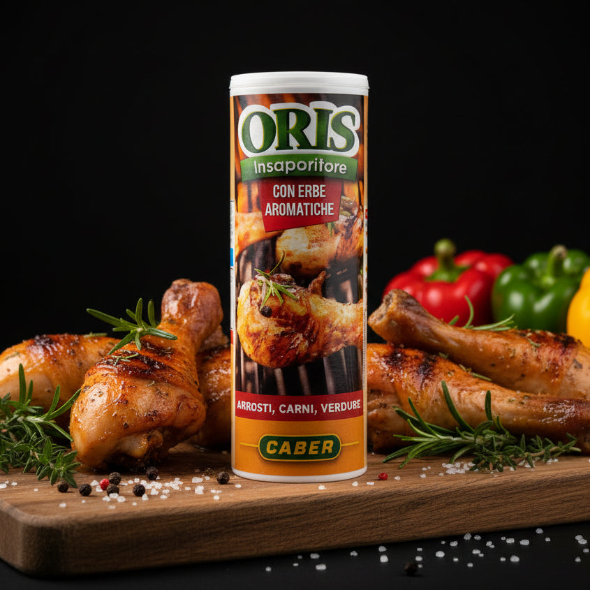 Condiment ORIS cu ierburi aromatice și sare iodată pentru carne și legume – CABER 150g