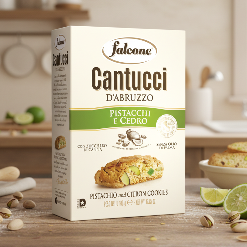 Falcone Cantucci – Biscuiti cu fistic și cedru 180 g