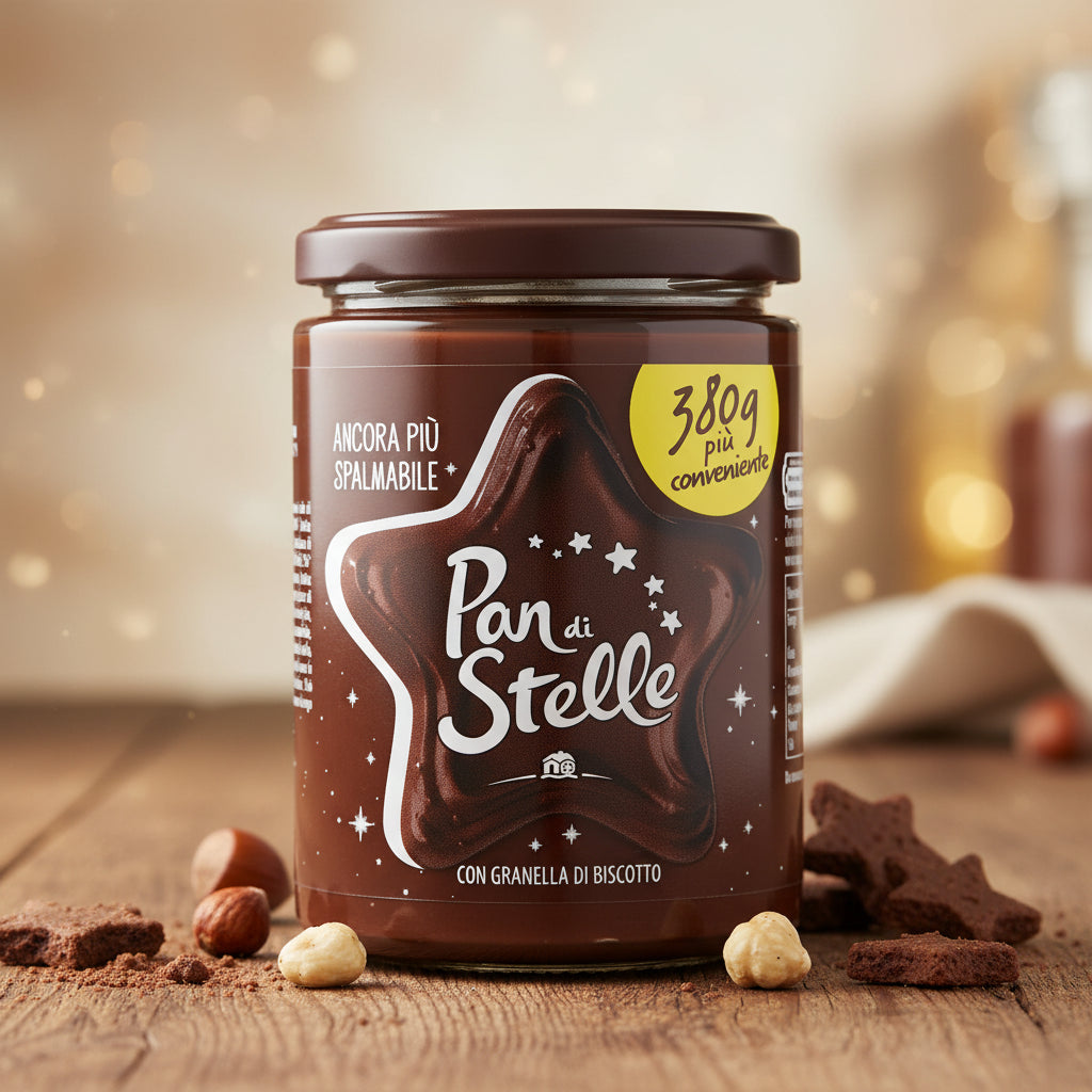 Cremă Tartinabilă cu Ciocolată și Biscuiți Pan di Stelle 380g – Mulino Bianco