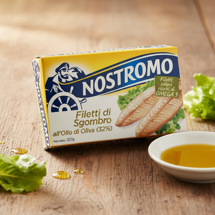 File de Macrou în Ulei de Măsline 120g – Nostromo