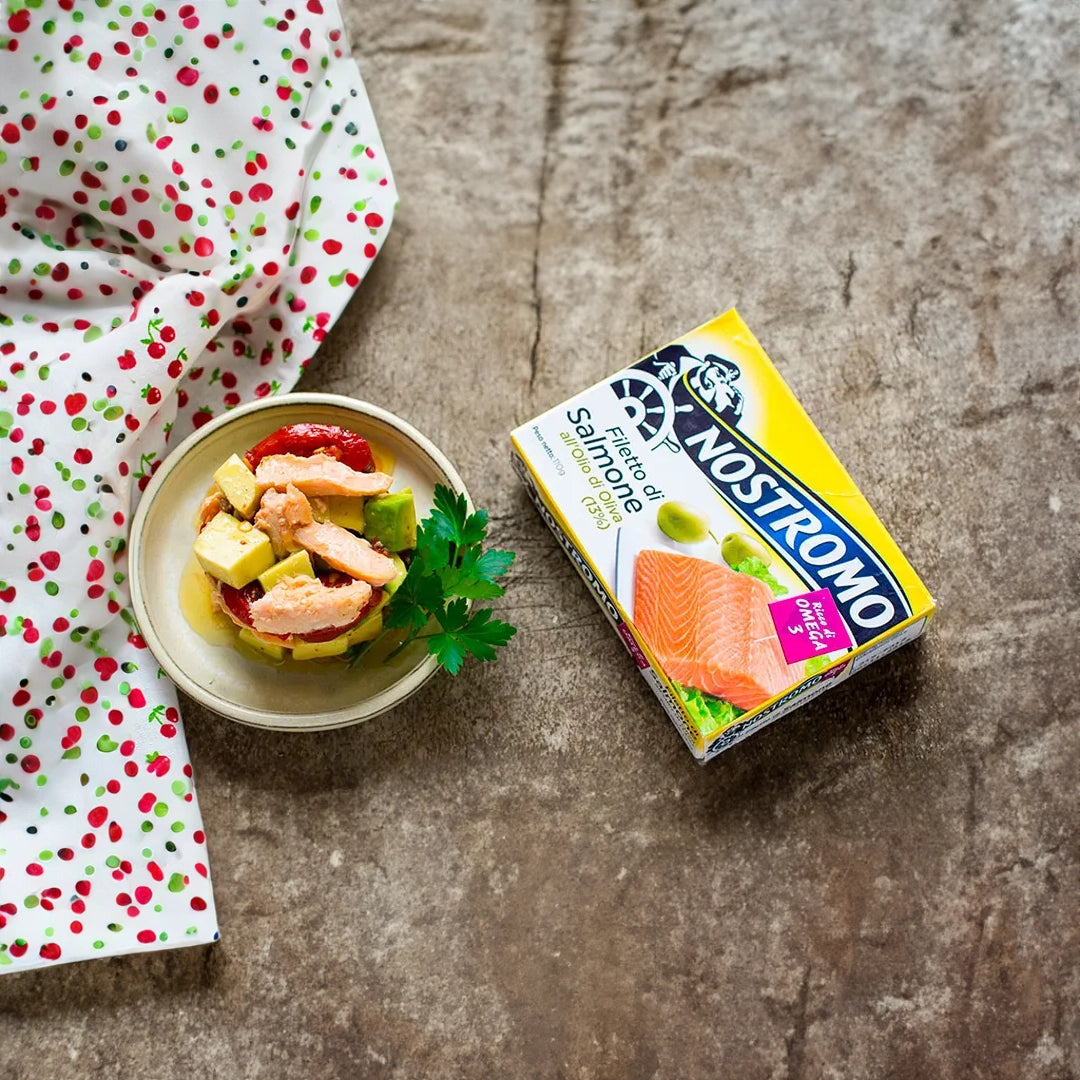 File de Somon în Ulei de Măsline 110g – Nostromo