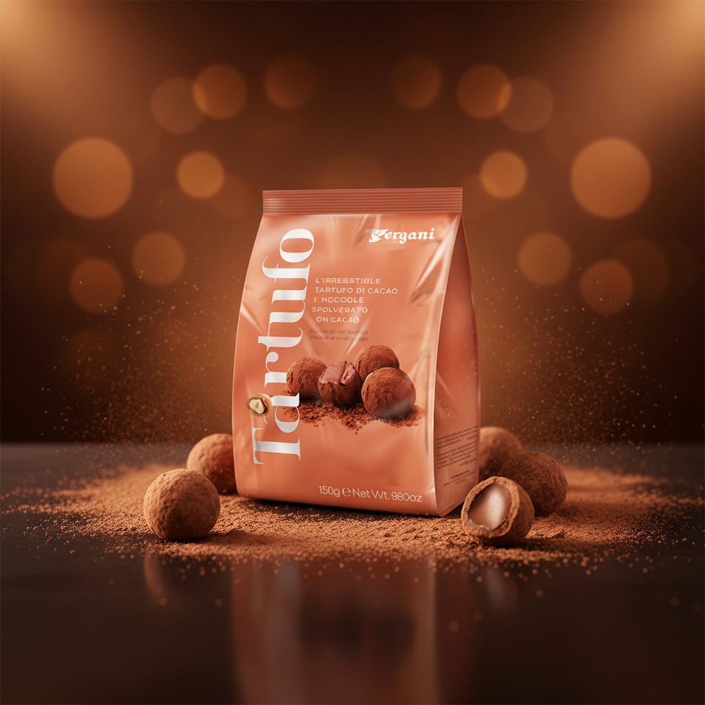 Vergani – Trufe de Ciocolată cu Cacao (Tartufo al Cacao) 150 g