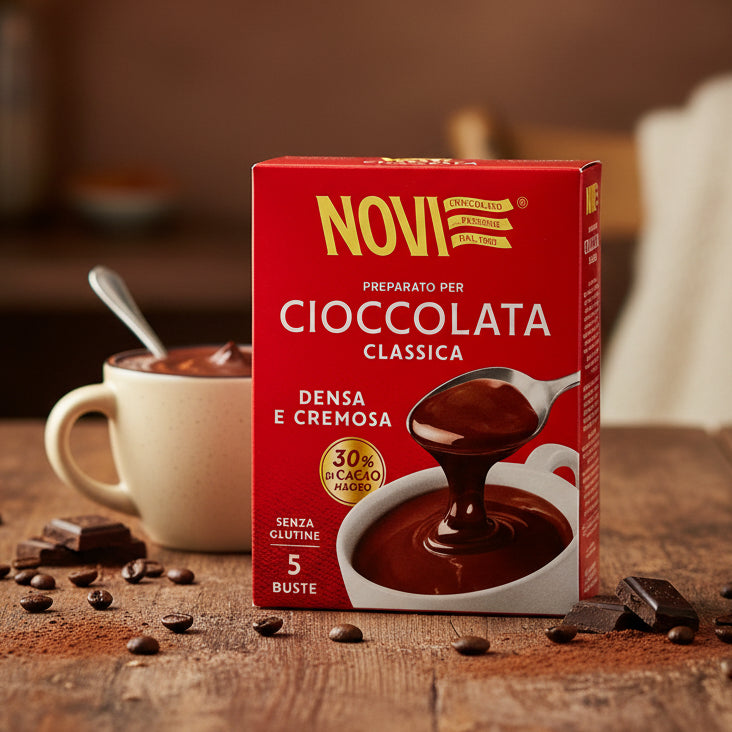 Ciocolată Caldă Italiană Cremoasă 125g (5 Plicuri) – Novi