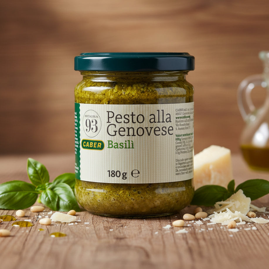 Pesto Clasic Genovez din Busuioc 180 g - Caber – Aromă Italiană