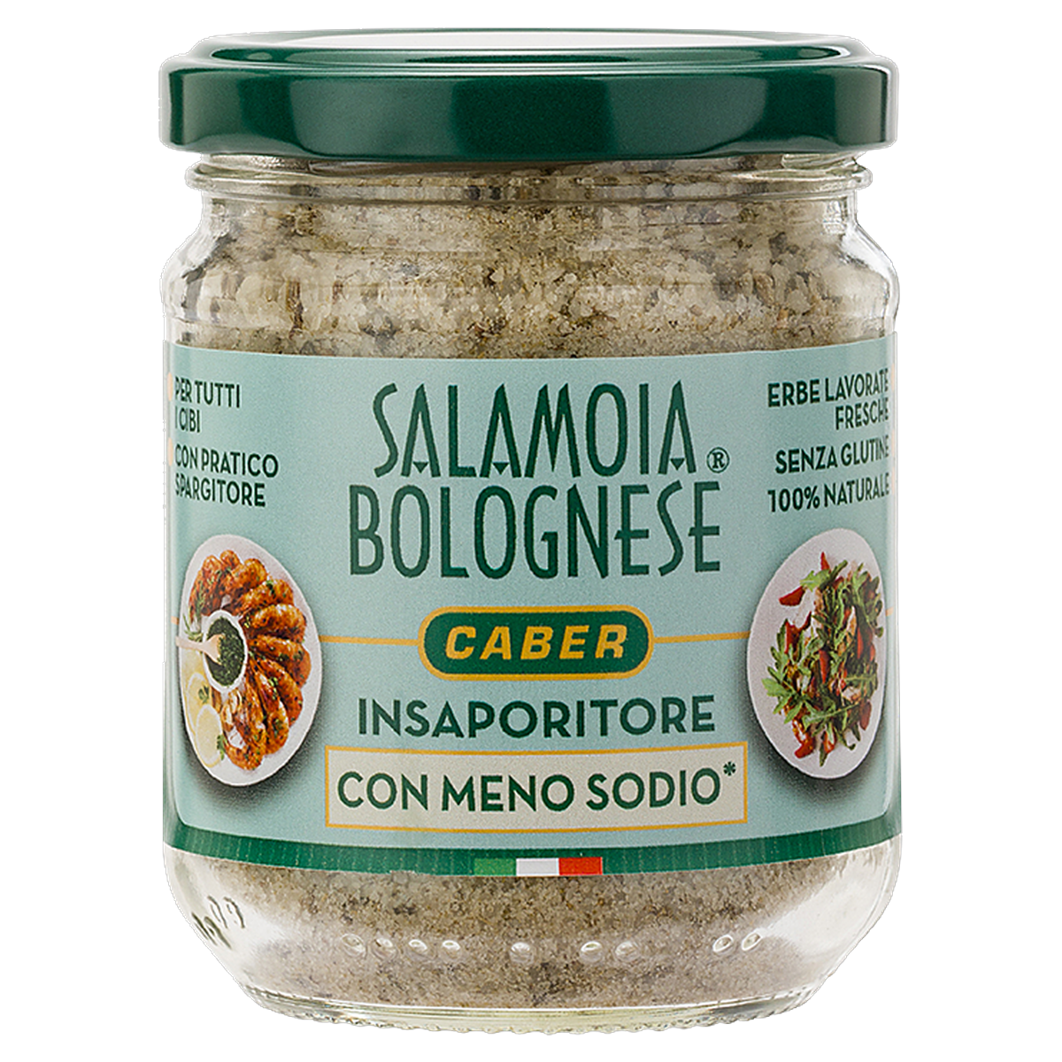 Salamoia Bolognese cu sodiu redus Caber 200g, sare marină iodată cu ierburi aromatice — Băcănia Befana Cluj-Napoca