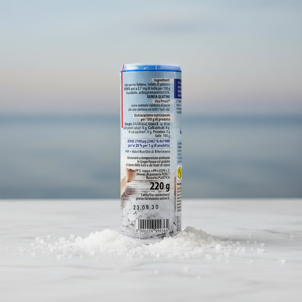 Sare marină iodată PreSal Fino 220g – Caber (Italia)