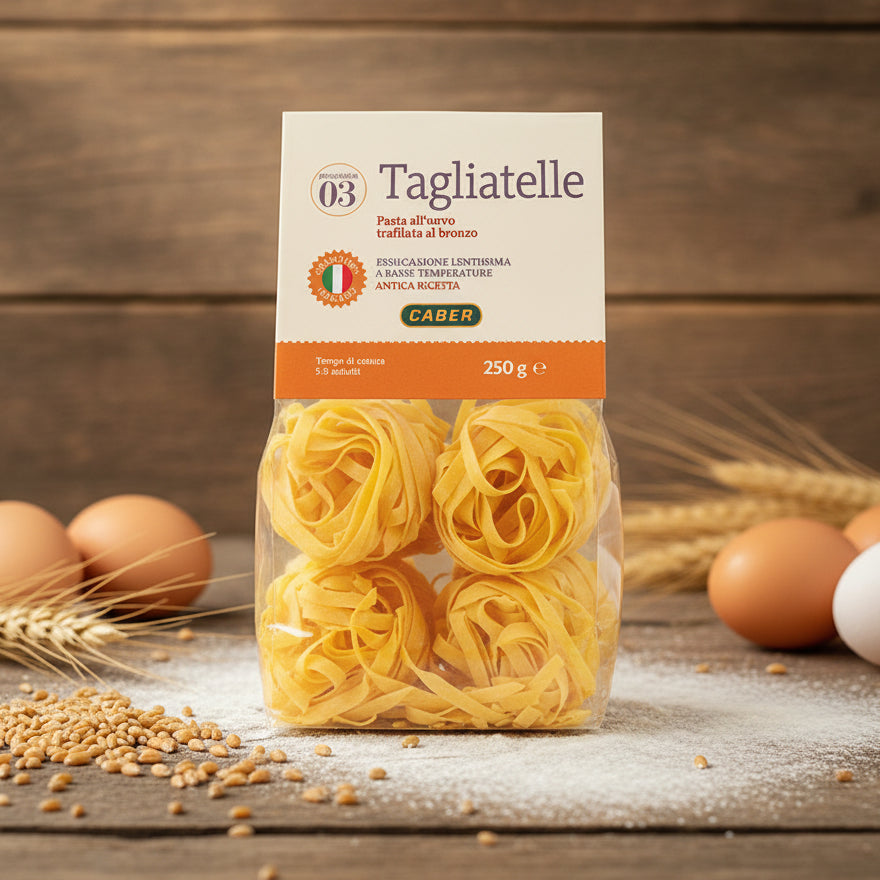 Tagliatelle cu ou din griș de grâu dur Caber 250g — Băcănia Befana Cluj-Napoca