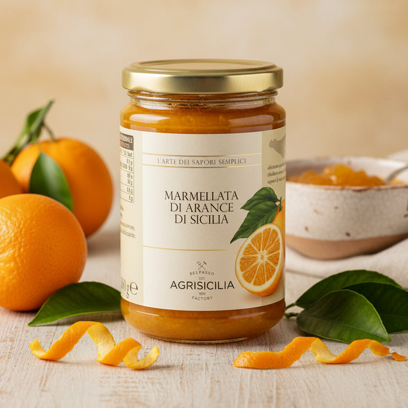 Marmeladă de Portocale Siciliene 360 g – Citrusă naturală, fără conservanți – Agrisicilia